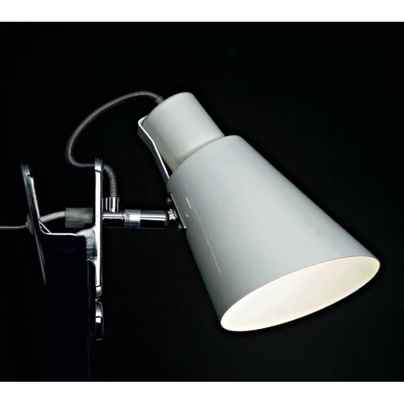 ZENO PINZA FARETTO COLORE BIANCO DIREZIONABILE CON PORTALAMPADE ATTACCO E27 Illuminando - Cristalensi Shop Online