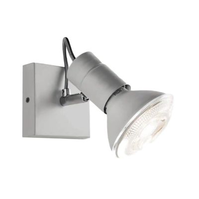 ZEUS 1 FARETTO IN METALLO NIKEL, NERO O BIANCO ATTACCO E27 DIREZIONABILE LAMPADINA ESCLUSA Illuminando - Cristalensi Shop Online