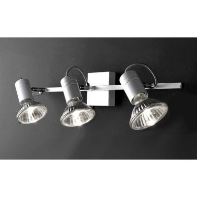 ZEUS 3 BINARIO CON FARETTI DIREZIONABILI PORTALAMPADE ATTACCO E27 NIKEL, NERO O BIANCO Illuminando - Cristalensi Shop Online