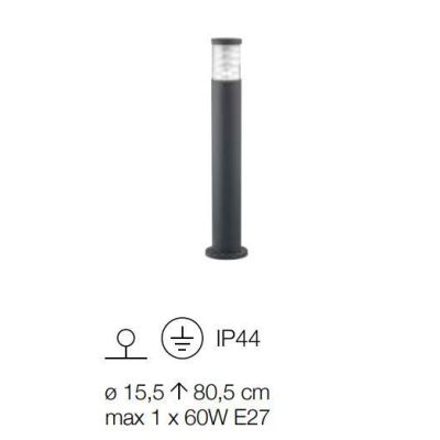 PALO LAMPIONE DA ESTERNO ALTEZZA 80 CM IN 5 COLORI MODERNO VETRO PIREX IP44 CRISTALENSI - Cristalensi Shop Online
