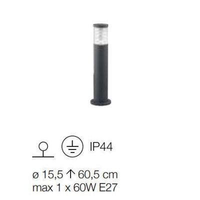 LAMPIONCINO DA ESTERNO ALTEZZA 60 CM IN 5 COLORI ALLUMINIO E PIREX IP44 CRISTALENSI - Cristalensi Shop Online