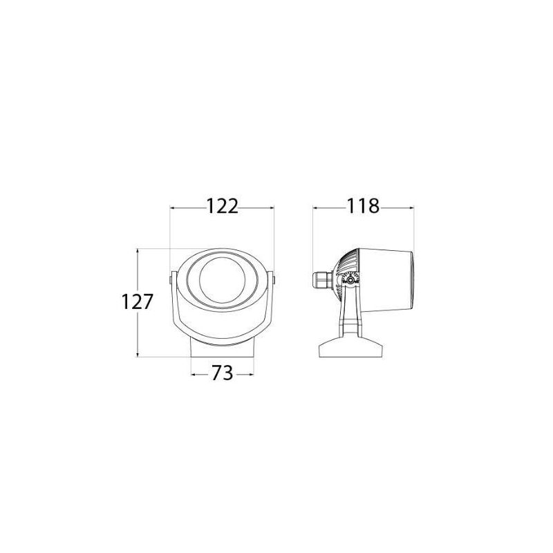 MINI TOMMY FARETTO ESTERNO IP66 RESINA BIANCA,GRIGIA E NERA CON LAMPADINA GU10 INCLUSA DARK LIGHT - Cristalensi Shop Online