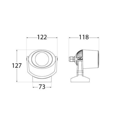 MINI TOMMY FARETTO ESTERNO IP66 RESINA BIANCA,GRIGIA E NERA CON LAMPADINA GU10 INCLUSA DARK LIGHT - Cristalensi Shop Online