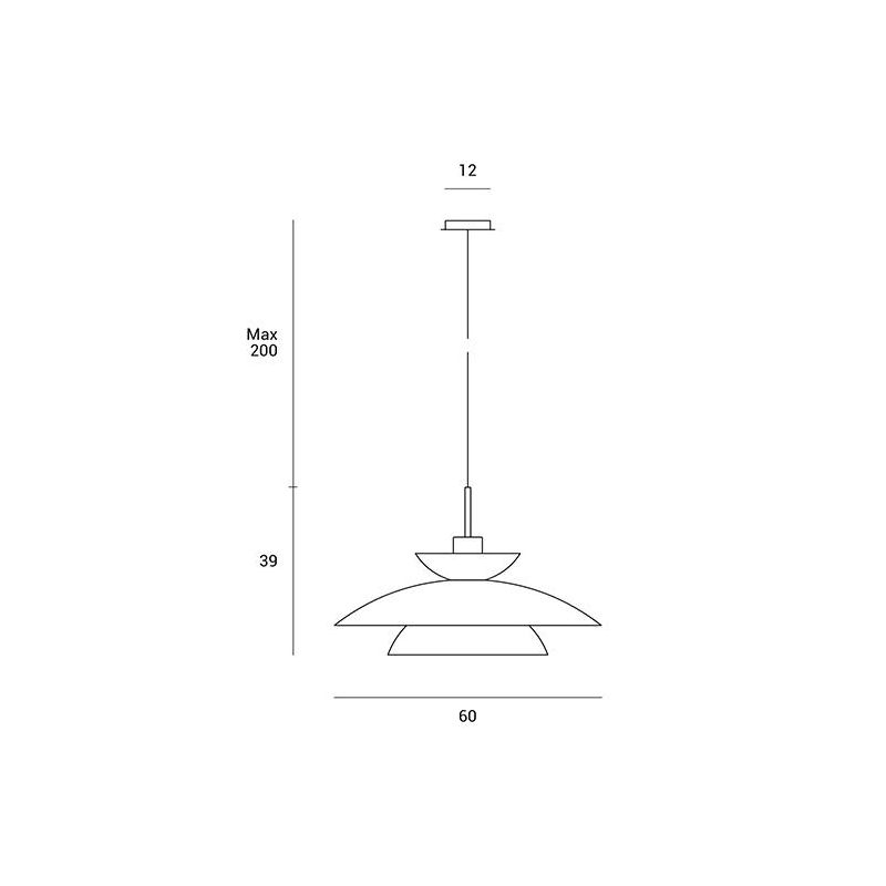 KLOE SOSPENSIONE SINGOLA MODERNA IN METALLO TORTORA DIAMETRO CM 60 MARCHIO MILOOX LAMPADINA ATTACCO E27 Miloox - Cristalensi Sho