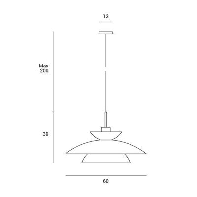 KLOE SOSPENSIONE SINGOLA MODERNA IN METALLO TORTORA DIAMETRO CM 60 MARCHIO MILOOX LAMPADINA ATTACCO E27 Miloox - Cristalensi Sho