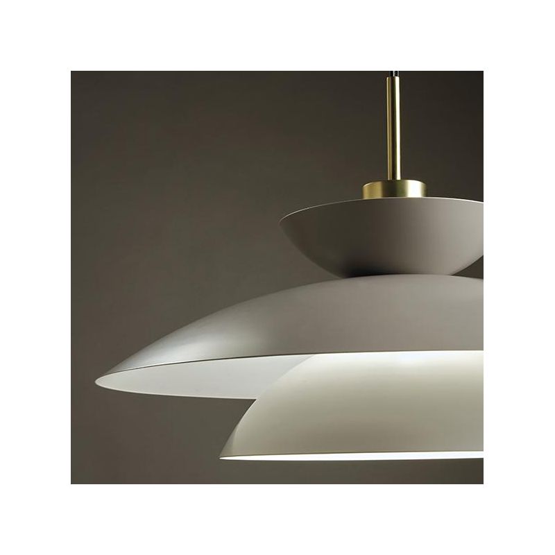 KLOE SOSPENSIONE SINGOLA MODERNA IN METALLO TORTORA DIAMETRO CM 60 MARCHIO MILOOX LAMPADINA ATTACCO E27 Miloox - Cristalensi Sho