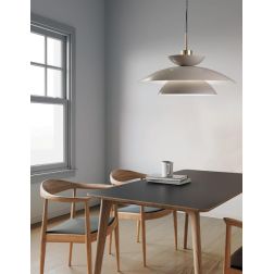 KLOE SOSPENSIONE SINGOLA MODERNA IN METALLO TORTORA DIAMETRO CM 60 MARCHIO MILOOX LAMPADINA ATTACCO E27 Miloox - Cristalensi Sho 2