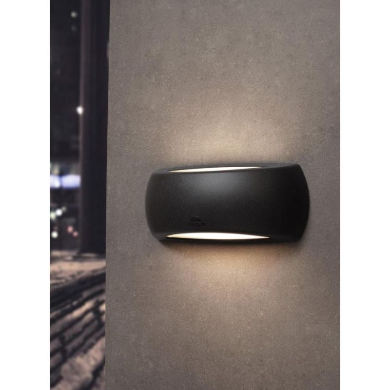 APPLIQUE PER ESTERNO FRANCY IP66 DISPONIBILE IN 3 COLORI LUCE SOPRA SOTTO DARK LIGHT - Cristalensi Shop Online