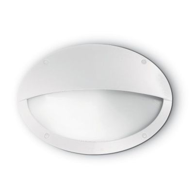 APPLIQUE CON PALPEBRA PER ESTERNO IN RESINA IP66 BIANCO,GRIGIO O NERO LUCE VERSO IL BASSO DARK LIGHT - Cristalensi Shop Online