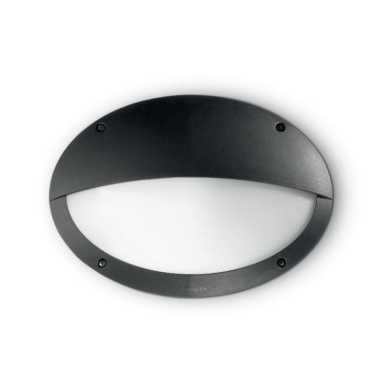 APPLIQUE CON PALPEBRA PER ESTERNO IN RESINA IP66 BIANCO,GRIGIO O NERO LUCE VERSO IL BASSO DARK LIGHT - Cristalensi Shop Online