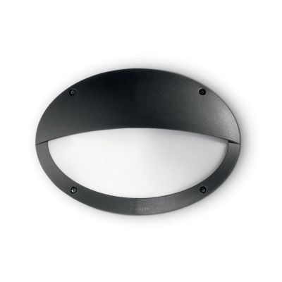 APPLIQUE CON PALPEBRA PER ESTERNO IN RESINA IP66 BIANCO,GRIGIO O NERO LUCE VERSO IL BASSO DARK LIGHT - Cristalensi Shop Online