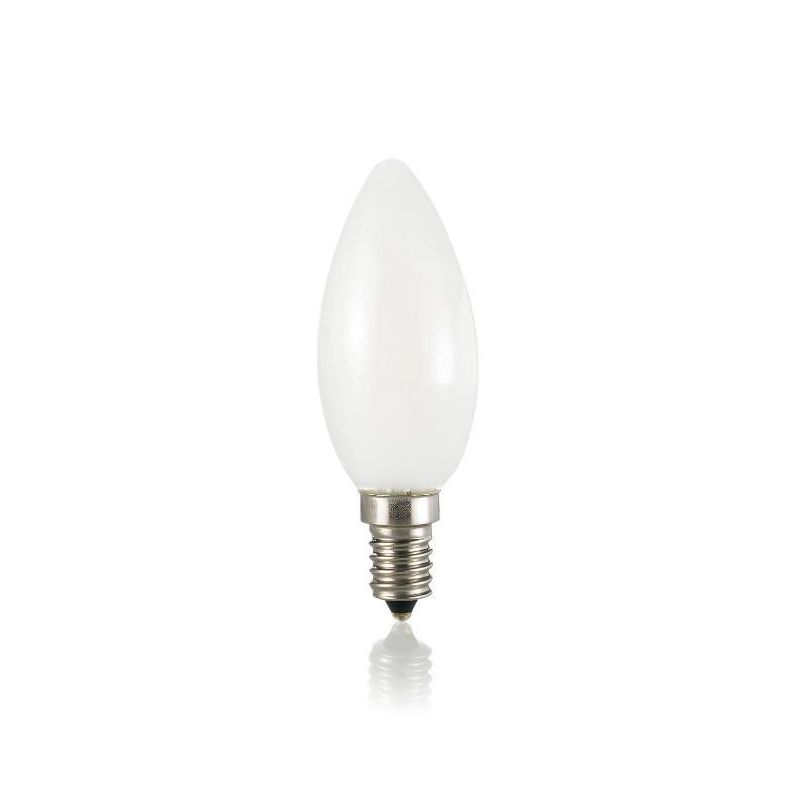 LAMPADINA OLIVA VETRO BIANCO LED FILAMENTO 4W LUCE CALDA 3000K ATTACCO E14 CRISTALENSI - Cristalensi Shop Online