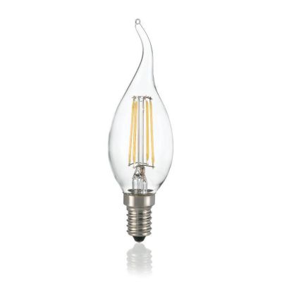 LAMPADINA LED COLPO DI VENTO TRASPARENTE 4W LED FILAMENTO COLORE 3000K E 4000K CRISTALENSI - Cristalensi Shop Online
