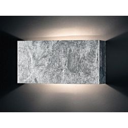 LEI P LAMPADA DA PARETE IN METALLO DECORATO FOGLIA ORO O FOGLIA ARGENTO LED 20W LUCE 3000K O 4000K Illuminando - Cristalensi Sho 2
