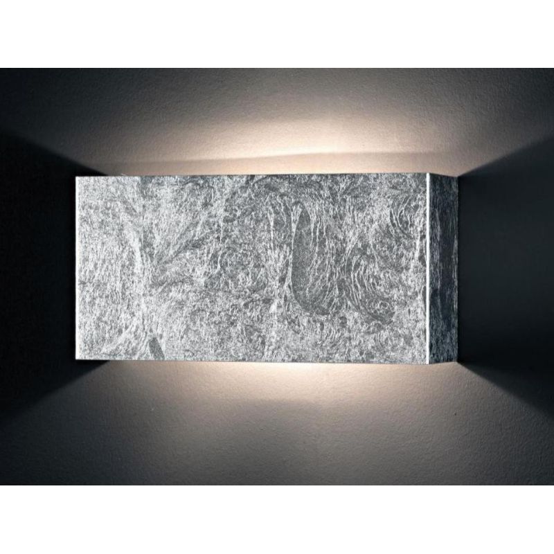 LEI P LAMPADA DA PARETE IN METALLO DECORATO FOGLIA ORO O FOGLIA ARGENTO LED 20W LUCE 3000K O 4000K Illuminando - Cristalensi Sho