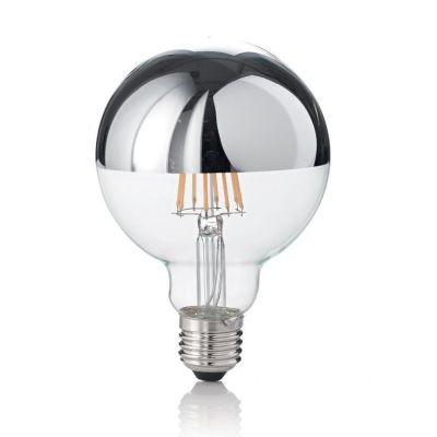LAMPADINA GLOBO CROMO LUCIDO ATTACCO E27 LED FILAMENTO 8W 3000K LUCE INDIRETTA CRISTALENSI - Cristalensi Shop Online