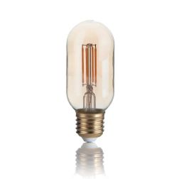 LAMPADINA VINTAGE BOMBATA VETRO AMBRATO LED FILAMENTO 4W 300 LUMEN CRISTALENSI - Cristalensi Shop Online