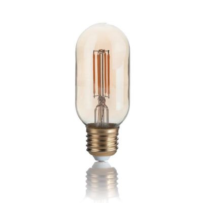 LAMPADINA VINTAGE BOMBATA VETRO AMBRATO LED FILAMENTO 4W 300 LUMEN CRISTALENSI - Cristalensi Shop Online