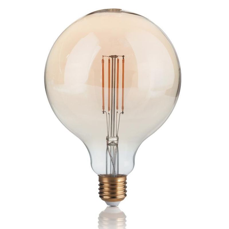 LAMPADINA GLOBO VINTAGE E27 GLOBO 12 CM LED 4W 300 LUMEN VETRO AMBRATO CRISTALENSI - Cristalensi Shop Online