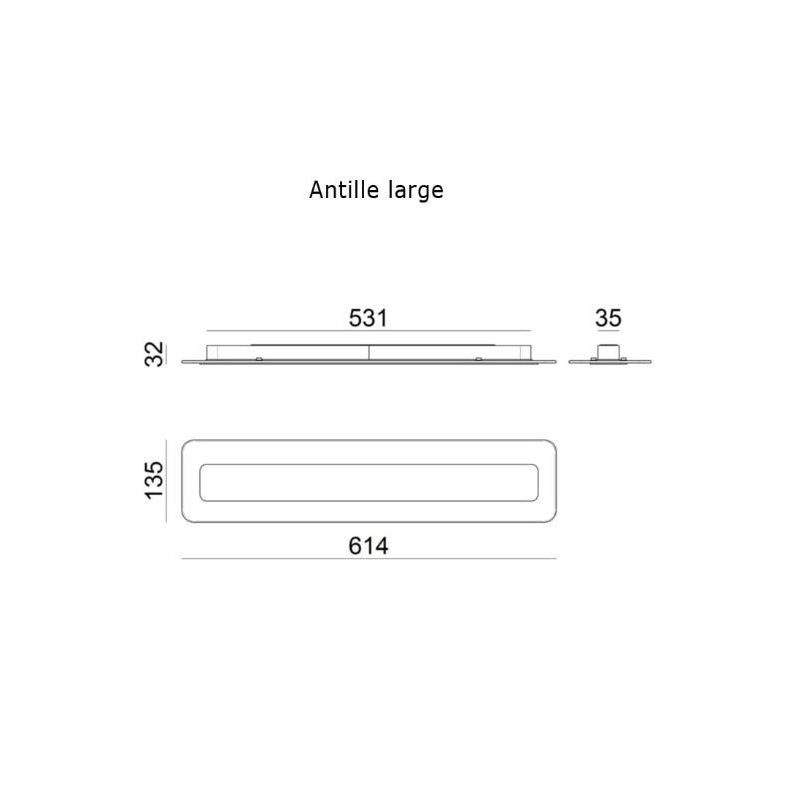 ANTILLE APPLIQUE PLAFONIERA LED 28W COLORE BIANCO LUCE LED 3000K LUCE SOPRA SOTTO MODERNO Linea Light - Cristalensi Shop Online