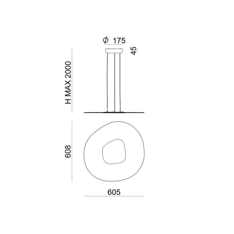 ANTIGUA SOSPENSIONE DI LINEA LIGHT DIAMETRO 60,5 LED 38W MODERNA Linea Light - Cristalensi Shop Online