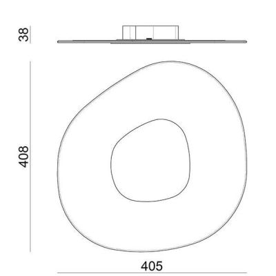 ANTIGUA PLAFONIERA APPLIQUE DIAMETRO 40,5 A LED 19W LUCE DIFFUSA BIANCO E VETRO TRASPARENTE Linea Light - Cristalensi Shop Onlin