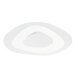 ANTIGUA PLAFONIERA DIAMETRO 60,5 A LED 38W LUCE DIFFUSA MONTATURA BIANCO E VETRO TRASPARENTE Linea Light - Cristalensi Shop Onli 2