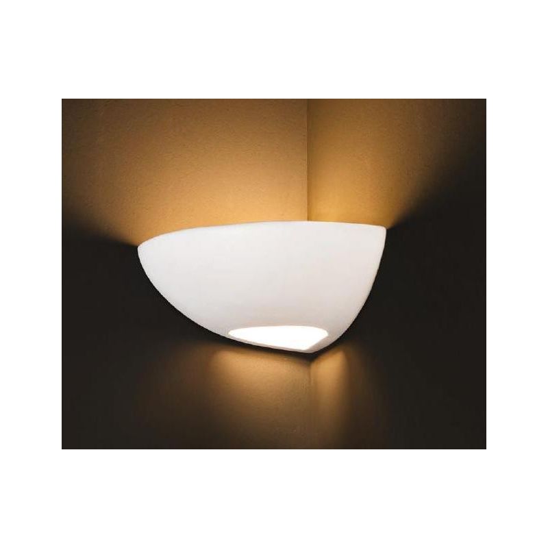 APPLIQUE IN TERRACOTTA AD ANGOLO BIANCA STILE CLASSICO FATTA A MANO DELLA IMAS IMAS - Cristalensi Shop Online