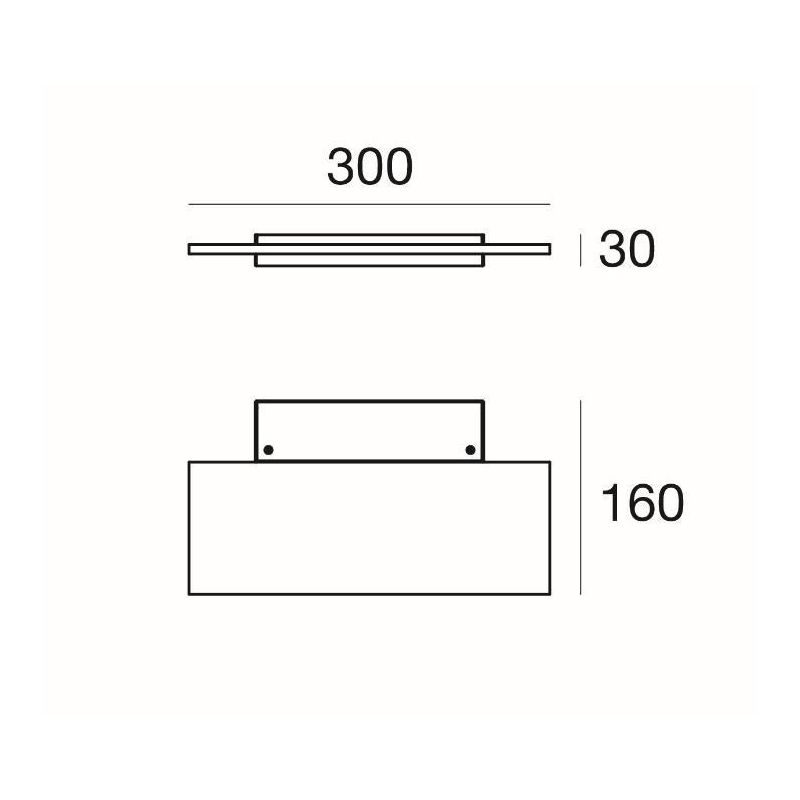 DUBLIGHT W PARETE DI LINEA LIGHT MODERNO A LED 13W LUCE BIANCO CALDO LUCE INDIRETTA Linea Light - Cristalensi Shop Online