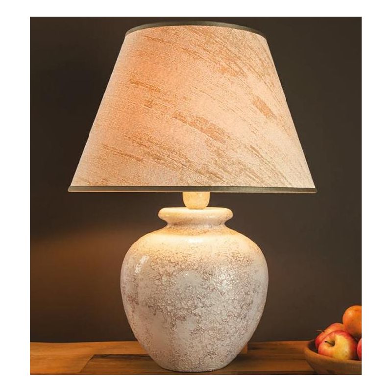 LAMPADA DA TAVOLO IN CERAMICA DECORATA A MANO CON PARALUME MADE IN ITALY DELLA IMAS IMAS - Cristalensi Shop Online