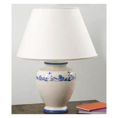 LAMPADA DA TAVOLO IN TERRACOTTA DECORATA A MANO CON PARALUME PRODOTTA IN ITALIA DALLA IMAS IMAS - Cristalensi Shop Online
