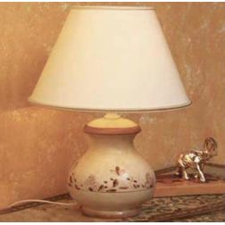 LAMPADA DA TAVOLO IN TERRACOTTA DECORATA A MANO CON PARALUME PRODOTTA IN ITALIA DALLA IMAS IMAS - Cristalensi Shop Online 2