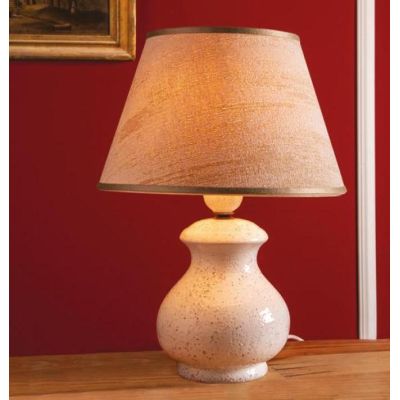 LAMPADA DA TAVOLO IN TERRACOTTA DECORATA A MANO CON PARALUME PRODOTTA IN ITALIA DALLA IMAS IMAS - Cristalensi Shop Online