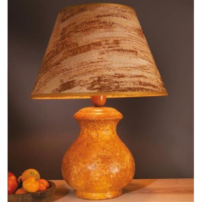 LAMPADA DA TAVOLO DECORATA A MANO IN TERRACOTTA CON PARALUME PRODOTTA IN ITALIA DALLA IMAS IMAS - Cristalensi Shop Online