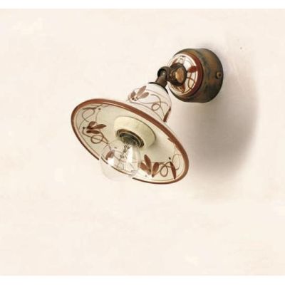 SPOT APPLIQUE IN TERRACOTTA DECORATA A MANO CON SNODO PRODOTTO IN ITALIA IMAS - Cristalensi Shop Online
