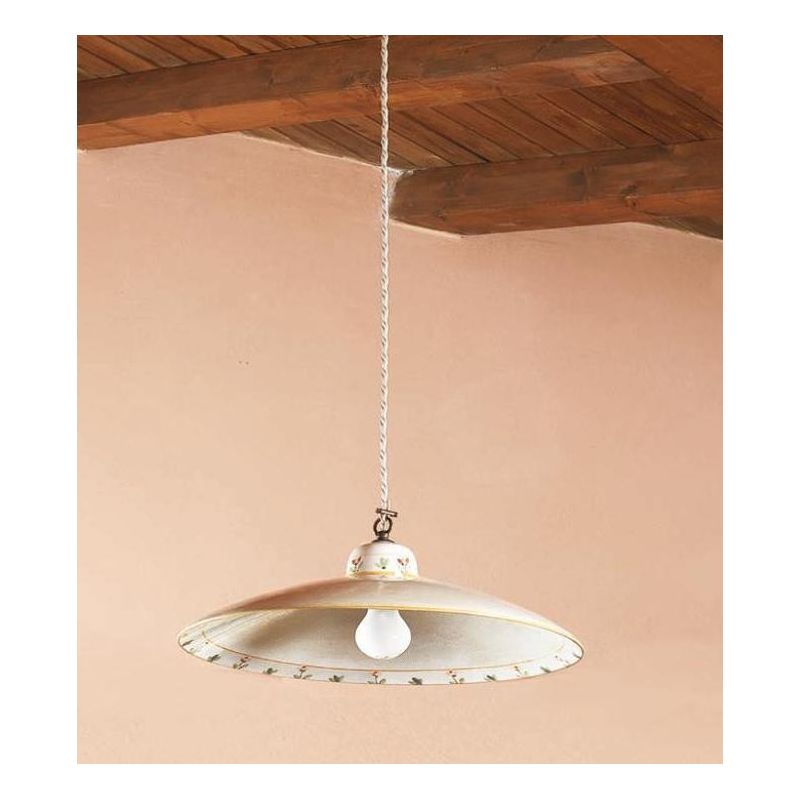 SOSPENSIONE IN TERRACOTTA DECORATA A MANO PRODOTTA IN ITALIA DALLA IMAS IMAS - Cristalensi Shop Online