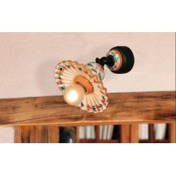 APPLIQUE SPOT IN TERRACOTTA DECORATA A MANO CON SNODO PRODOTTA IN ITALIA DALLA IMAS IMAS - Cristalensi Shop Online 2