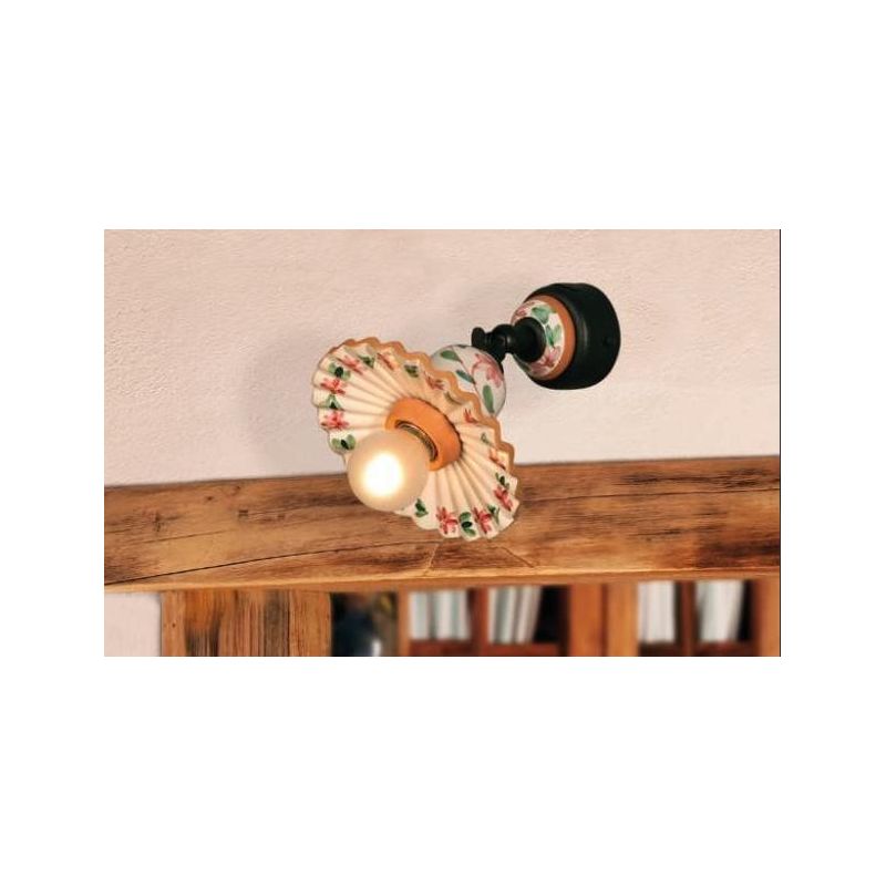 APPLIQUE SPOT IN TERRACOTTA DECORATA A MANO CON SNODO PRODOTTA IN ITALIA DALLA IMAS IMAS - Cristalensi Shop Online