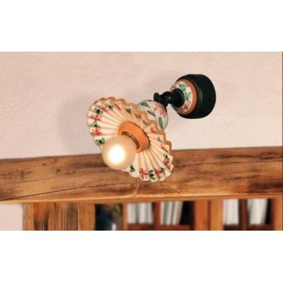 APPLIQUE SPOT IN TERRACOTTA DECORATA A MANO CON SNODO PRODOTTA IN ITALIA DALLA IMAS IMAS - Cristalensi Shop Online
