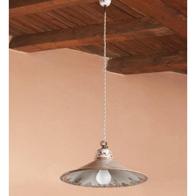 SOSPENSIONE SINGOLA IN TERRACOTTA DECORATA A MANO PRODOTTA IN ITALIA DALLA IMAS IMAS - Cristalensi Shop Online