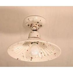 PLAFONIERA PIATTO D32 IN TERRACOTTA DECORATA A MANO PRODOTTA IN ITALIA DALLA IMAS IMAS - Cristalensi Shop Online 2