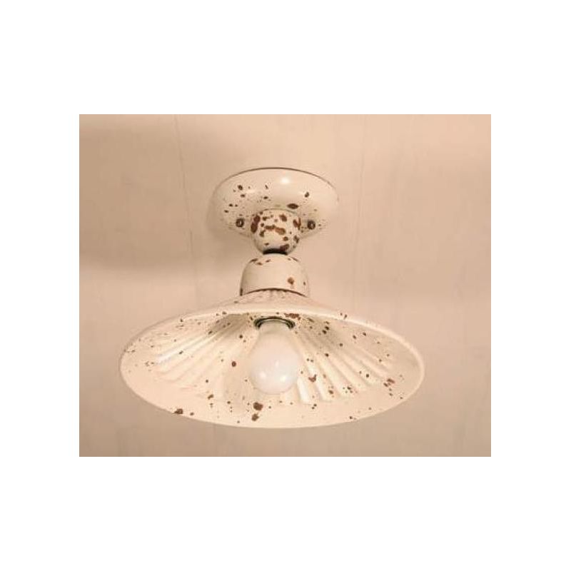 PLAFONIERA PIATTO D32 IN TERRACOTTA DECORATA A MANO PRODOTTA IN ITALIA DALLA IMAS IMAS - Cristalensi Shop Online