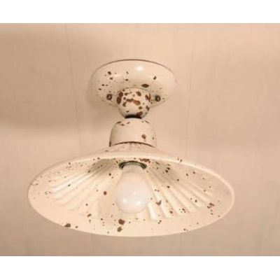 PLAFONIERA PIATTO D32 IN TERRACOTTA DECORATA A MANO PRODOTTA IN ITALIA DALLA IMAS IMAS - Cristalensi Shop Online
