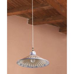 SOSPENSIONE IN TERRACOTTA DECORATA A MANO EFFETTO PLISSE MADE IN ITALY DELLA IMAS IMAS - Cristalensi Shop Online 2