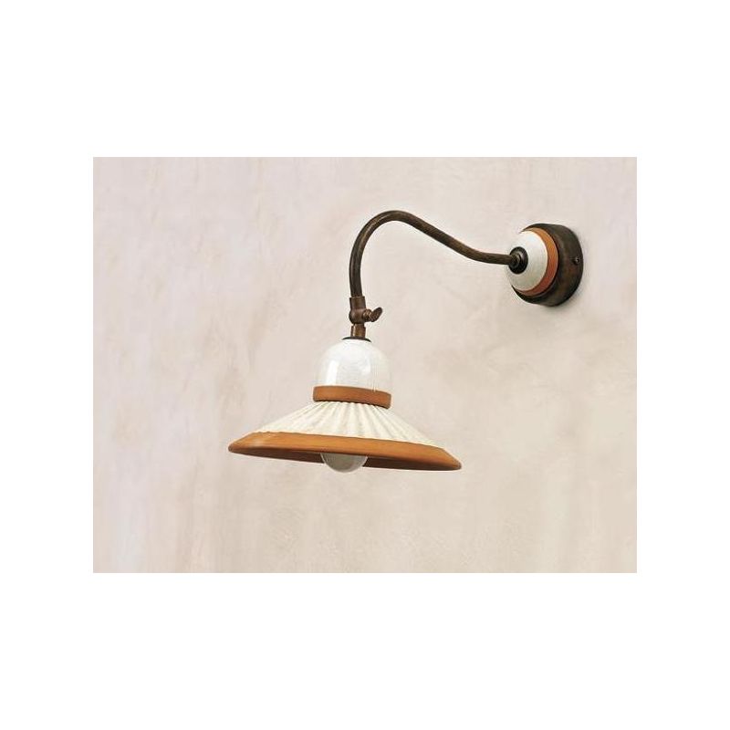 APPLIQUE IN TERRACOTTA DECORATA A MANO E OTTONE CON SNODO MADE IN ITALY DELLA IMAS IMAS - Cristalensi Shop Online