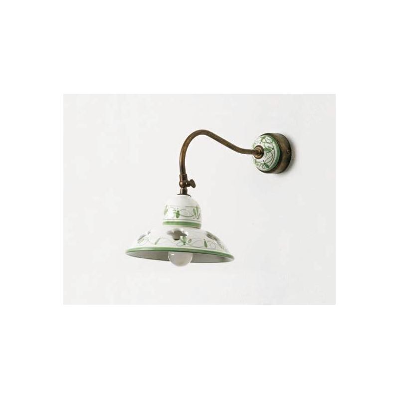 LAMPADA DA PARETE IN TERRACOTTA INTAGLIATA STILE COUNTRY MADE IN ITALY DELLA IMAS IMAS - Cristalensi Shop Online