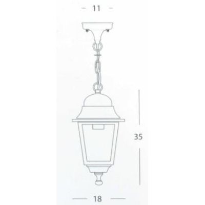 OLD SOSPENSIONE PER ESTERNO BIANCO/ARGENTO O NERA IN ALLUMINIO DI SOVIL Sovil - Cristalensi Shop Online