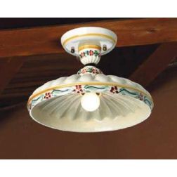 PLAFONIERA IN TERRACOTTA D30 CM DECORATA A MANO MADE IN ITALY DELLA IMAS IMAS - Cristalensi Shop Online 2