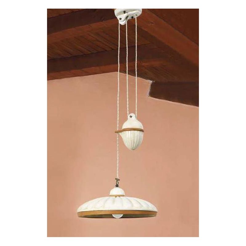 SALISCENDI IN TERRACOTTA DECORATA A MANO D30 CM PRODOTTA IN ITALIA DALLA IMAS IMAS - Cristalensi Shop Online