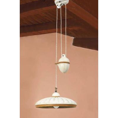 SALISCENDI IN TERRACOTTA DECORATA A MANO D30 CM PRODOTTA IN ITALIA DALLA IMAS IMAS - Cristalensi Shop Online